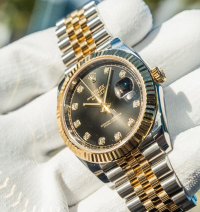 Rolex Datejust 41 Black Diamond Set Dial - Jubilee Bracelet