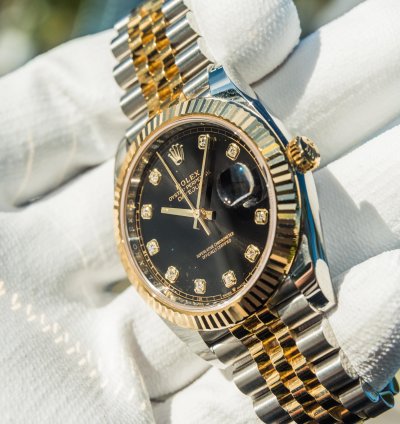 Rolex Datejust 41 Black Diamond Set Dial - Jubilee Bracelet