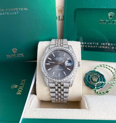 Rolex Datejust 41 Diamanten 41mm Iced Out 2023 Unworn Brillanten Diamonds 126300