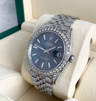 Rolex Datejust 41 Diamanten 41mm Iced Out 2023 Unworn Brillanten Diamonds 126300