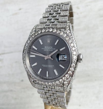 Rolex Datejust 41 Diamanten 41mm Iced Out 2023 Unworn Brillanten Diamonds 126300