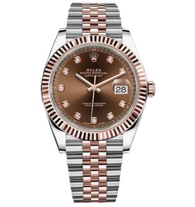 Rolex Datejust 41 Jubilee 126331-0004 41mm Stainless Steel Rose Gold Chocolate Diamond Dial 2024