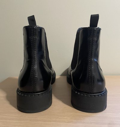 Prada Brushed Leather Chelsea Boot