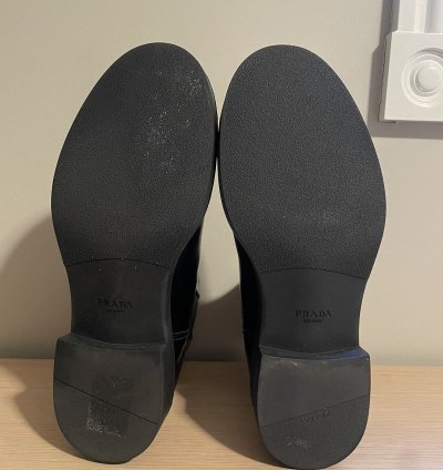 Prada Brushed Leather Chelsea Boot