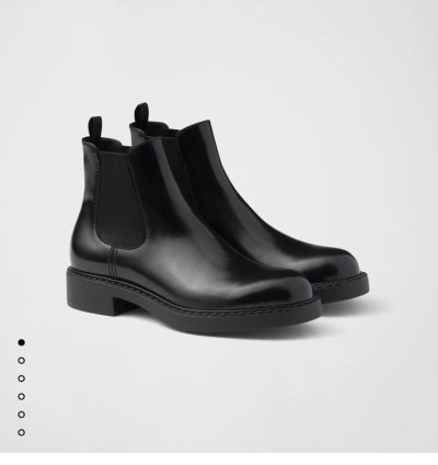Prada Brushed Leather Chelsea Boots - Men 10 5 2te168