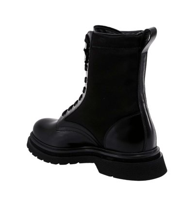 Prada Brushed Leather Combat Boots