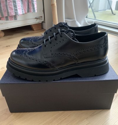 Prada Brushed Leather Derby Brogue