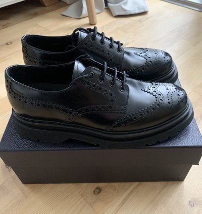 Prada Brushed Leather Derby Brogue