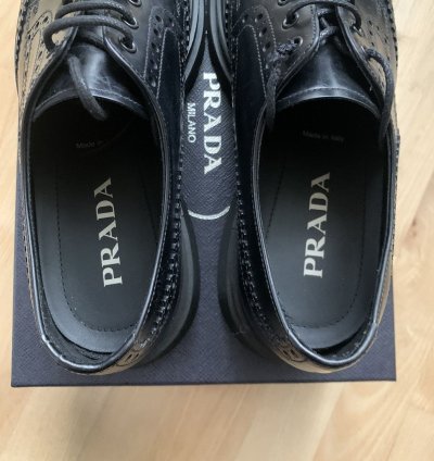Prada Brushed Leather Derby Brogue