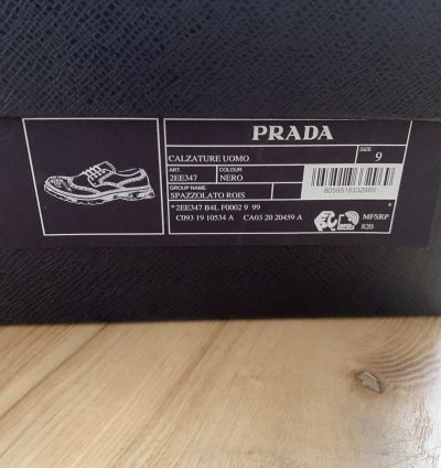 Prada Brushed Leather Derby Brogue