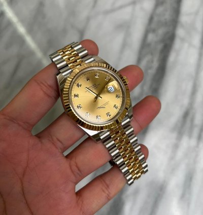 Rolex Datejust 41 Two Tone Jubilee Champagne Diamonds Bnib 2025