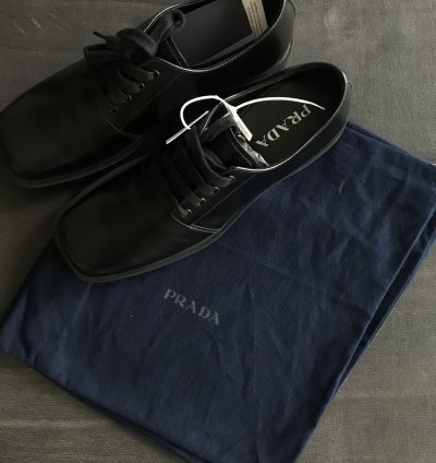Prada Brushed Leather Derby Shoes