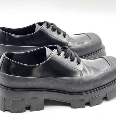Prada Brushed Leather Lace-up Shoes