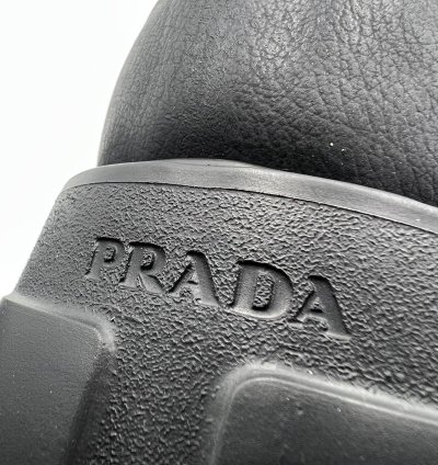 Prada Brushed Leather Lace-up Shoes