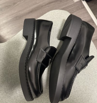 Prada Brushed Leather Loafers