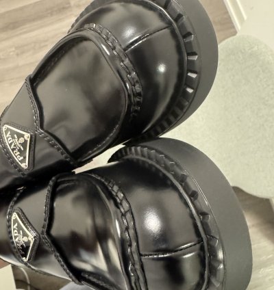 Prada Brushed Leather Loafers