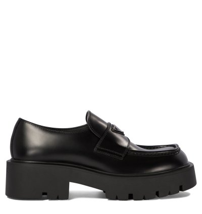 Prada Brushed Leather Loafers Size Uk 9 5