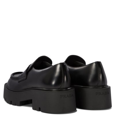 Prada Brushed Leather Loafers Size Uk 9 5