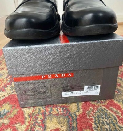 Prada Brushed Leather Sport Loafers