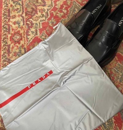 Prada Brushed Leather Sport Loafers