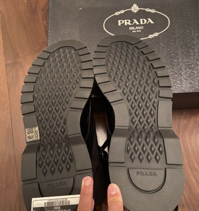 Prada Brushed Rois Leather Nylon Boots 9 5 Us