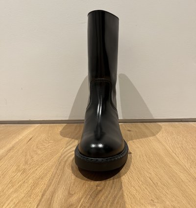 Prada Brushed-finish Mid-calf Boots - Black