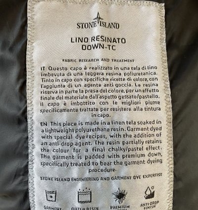 Stone Island Lino Resino Down Jacket
