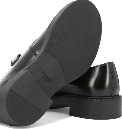 Prada Brushed-leather Mary Jane -strap Shoes Size Uk 9