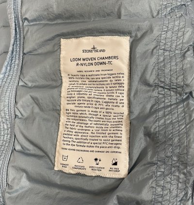 Stone Island Loom Woven Chambers -nylon Down-tc 40324