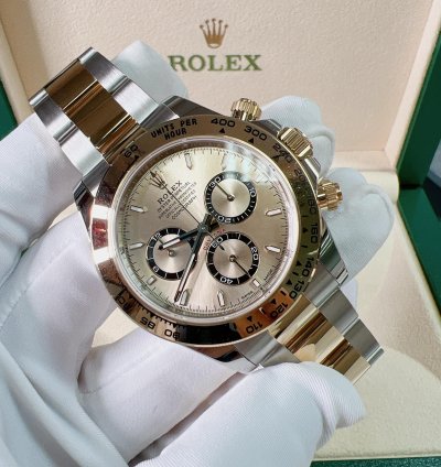 Rolex Daytona 2025 New Daytona Yellow Gold Two Tone Golden Champagne Dial