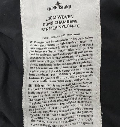Stone Island Loom Woven Down Chambers Jacket Size