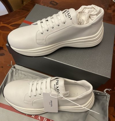 Prada Calzature Mens Runner Trainers White