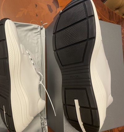 Prada Calzature Mens Runner Trainers White