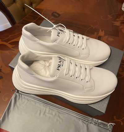 Prada Calzature Mens Runner Trainers White