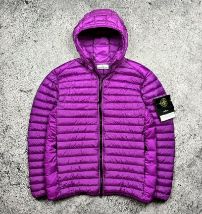 Stone Island Loom-wooven Chambers -nylon Down-tc Purple