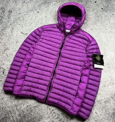 Stone Island Loom-wooven Chambers -nylon Down-tc Purple