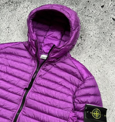 Stone Island Loom-wooven Chambers -nylon Down-tc Purple