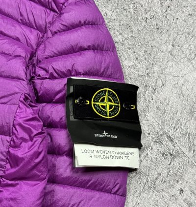 Stone Island Loom-wooven Chambers -nylon Down-tc Purple