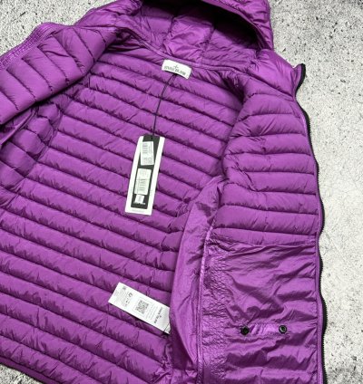 Stone Island Loom-wooven Chambers -nylon Down-tc Purple