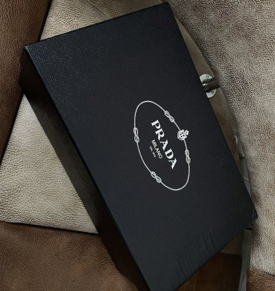 Prada Calzature Uomo Old Natur Nero Leather Derby