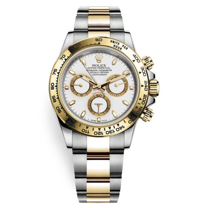 Rolex Daytona 116503 New 2023 White Dial Two Tone Yellow Gold
