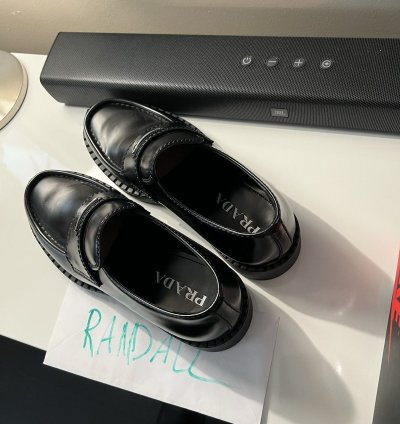 Prada Chocolate Brushed Leather Loafers