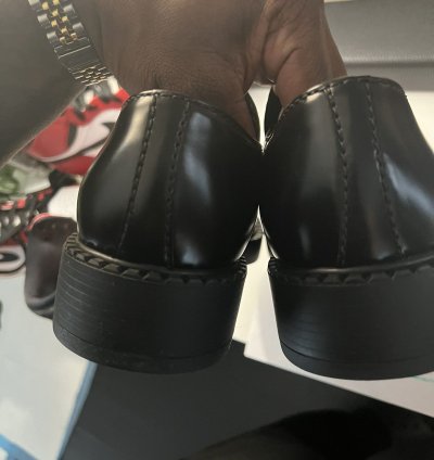 Prada Chocolate Brushed Leather Loafers