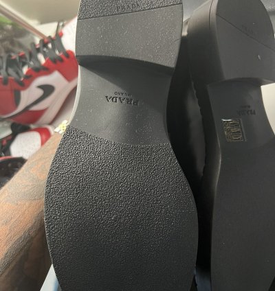 Prada Chocolate Brushed Leather Loafers
