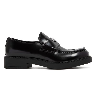 Prada Chocolate Brushed Loafers