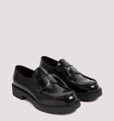 Prada Chocolate Brushed Loafers