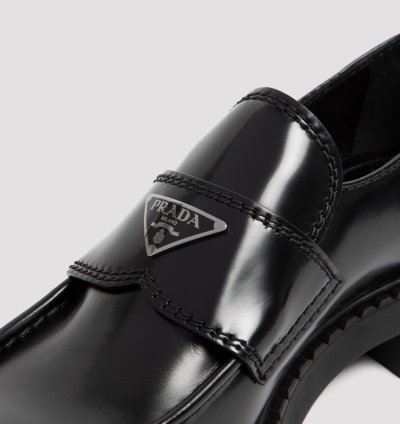 Prada Chocolate Brushed Loafers