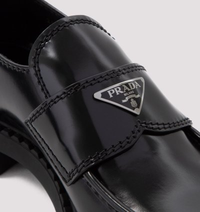Prada Chocolate Brushed Loafers