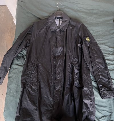 Stone Island Membrana 3l Light Jacket Black Crinkled Coat