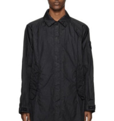 Stone Island Membrana 3l Light Jacket Black Crinkled Coat